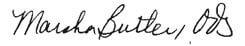 Marsha Butler, Signature