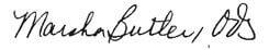 Marsha Butler, Signature