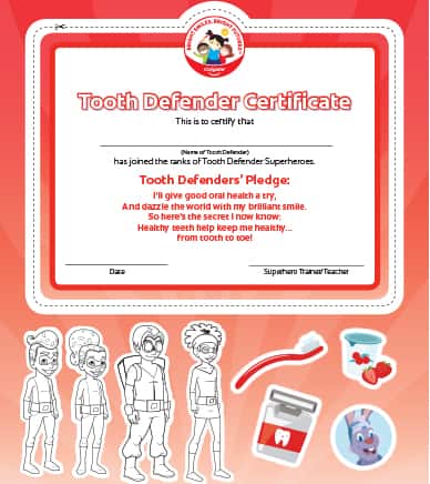 tooth defender certificate