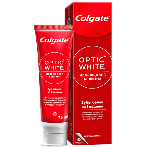 Colgate® Optic White "искрящаяся Белизна" - Зубная Паста С Отбеливающим Эффектом
